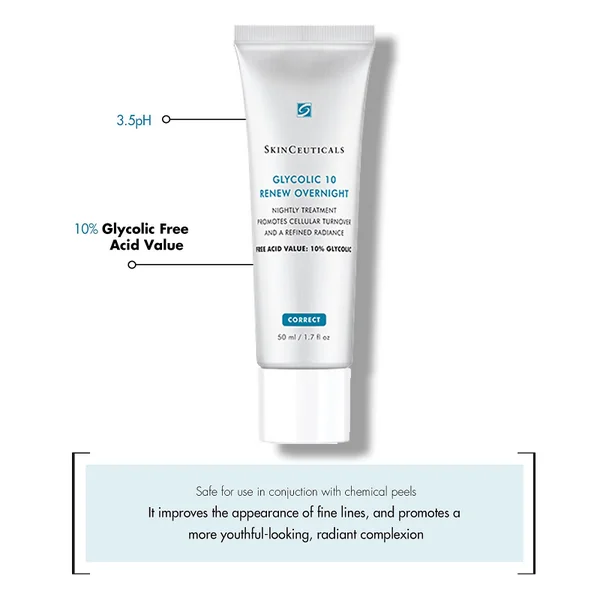 SkinCeuticals Glycolic 10 Renew Overnight Cream 50ml 3 SkinCeuticals Glycolic 10 Renew Overnight Cream 50ml - Image 3