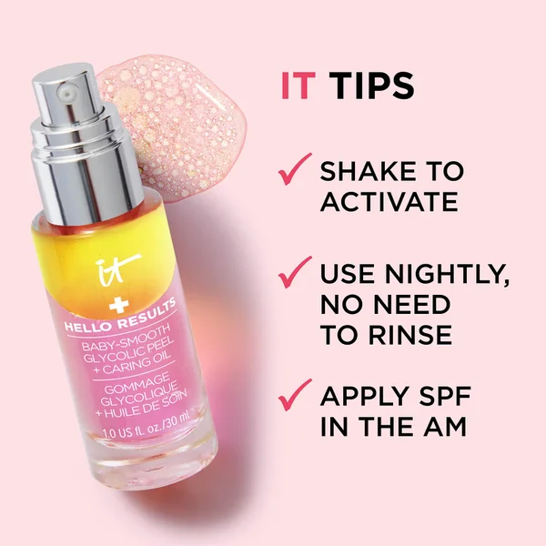 IT Cosmetics Hello Results Peel Baby-Smooth Glycolic And Oil Facial 30ml 4 IT Cosmetics Hello Results Peel Baby-Smooth Glycolic And Oil Facial 30ml - Image 4