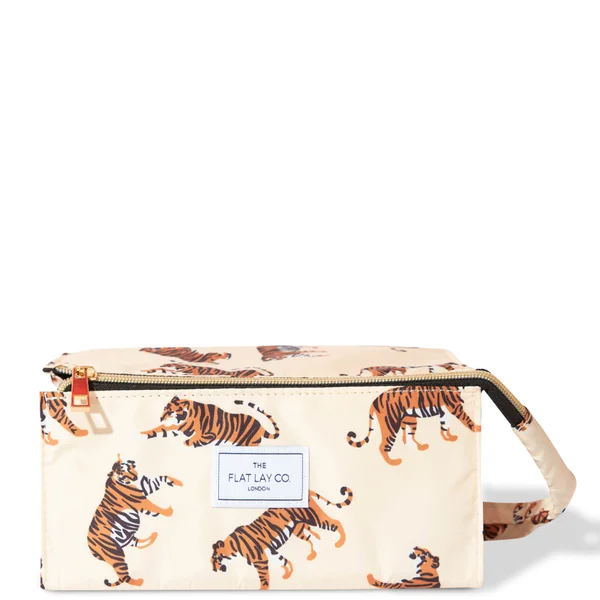 The Flat Lay Co. Open Flat Box Bag - Beige Tigers 1 The Flat Lay Co. Open Flat Box Bag - Beige Tigers