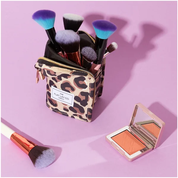 The Flat Lay Co. Standing Brush Case - Leopard Print 6 The Flat Lay Co. Standing Brush Case - Leopard Print - Image 6