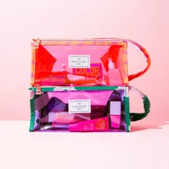 The Flat Lay Co. Open Flat Makeup Jelly Box Bag - Lilac Flower On Green -Anastasia Beverly Hills Sales 13834087 4664964328102549