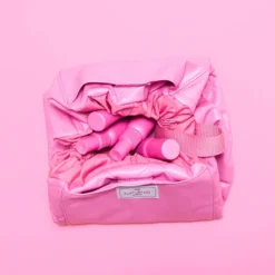 The Flat Lay Co. Open Flat Makeup Bag - Pink Leather Monochrome -Anastasia Beverly Hills Sales 13834096 1214982480567910