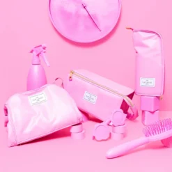 The Flat Lay Co. Open Flat Makeup Box Bag - Pink Leather Monochrome -Anastasia Beverly Hills Sales 13834097 4934982479253691