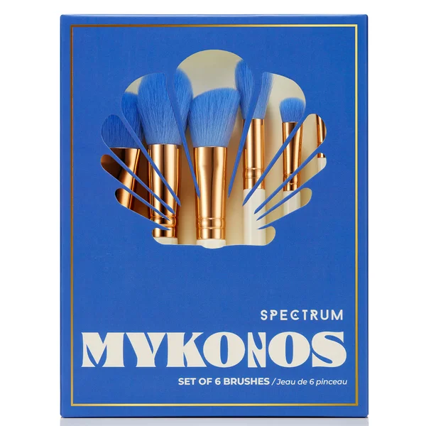 Spectrum Collections Mykonos Travel Book 6-Piece Brush Set 1 Spectrum Collections Mykonos Travel Book 6-Piece Brush Set